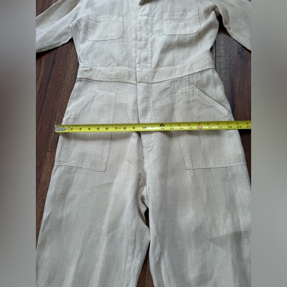 MATE the label linen long sleeve jumpsuit in natural size medium - Picture 15 of 15